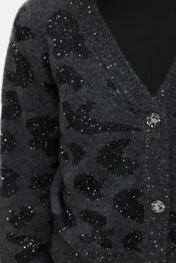 Vero Moda Camisolas-Casaco de malha curto de manga comprida Cinzento