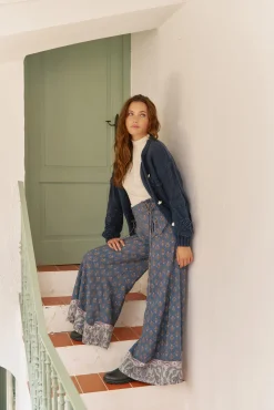 Jaase Camisolas-Casaco de malha de malha Azul