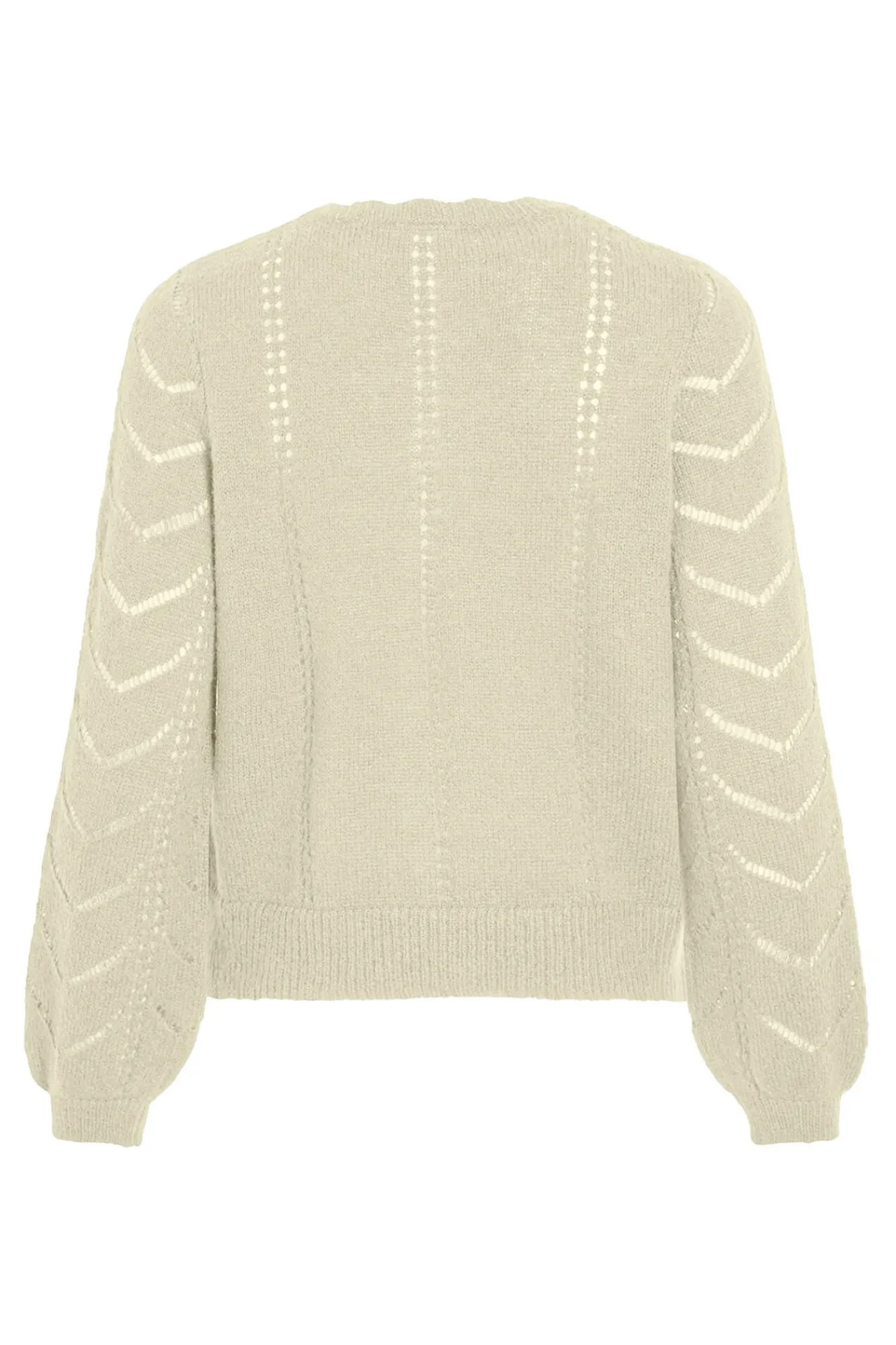 Vila Camisolas-Casaco de malha de malha Ecru