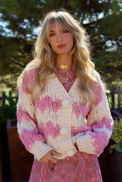 Jaase Camisolas-Casaco de malha de malha Subiu