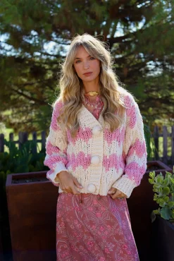 Jaase Camisolas-Casaco de malha de malha Subiu