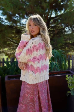 Jaase Camisolas-Casaco de malha de malha Subiu