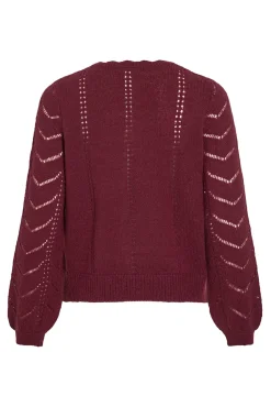 Vila Camisolas-Casaco de malha de malha Granada