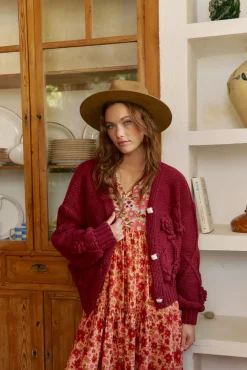 Jaase Camisolas-Casaco de malha de malha Granada