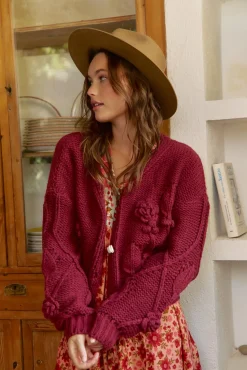 Jaase Camisolas-Casaco de malha de malha Granada