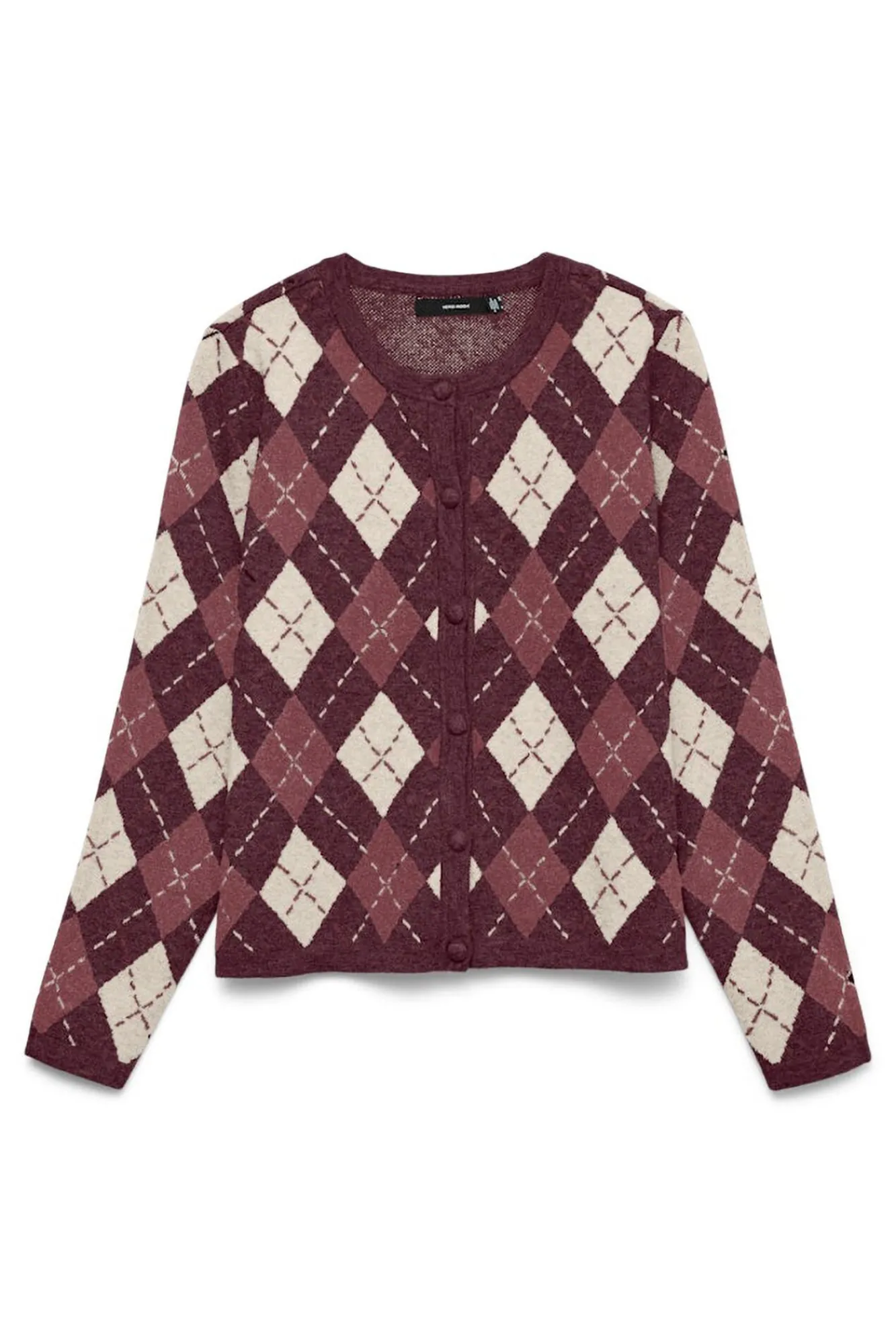 Vero Moda Camisolas-Casaco de malha de malha diamante Roxo