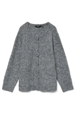 Vero Moda Curve Camisolas-Casaco de malha de malha curva Cinzento