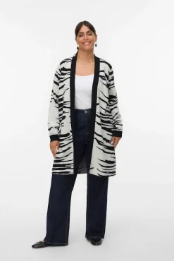 Vero Moda Curve Camisolas-Casaco de malha de malha curva Impress&atilde;o