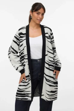 Vero Moda Curve Camisolas-Casaco de malha de malha curva Impress&atilde;o