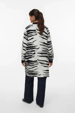 Vero Moda Curve Camisolas-Casaco de malha de malha curva Impress&atilde;o