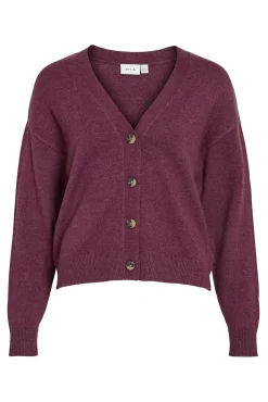 Vila Camisolas-Casaco de malha de malha com botões e viscose Granada