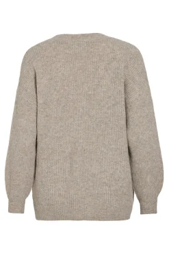 Vila Camisolas-Casaco de malha de malha malha Castanho