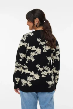 Vero Moda Curve Camisolas-Casaco de malha de malha curva Preto