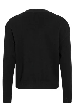 Vila Camisolas-Casaco de malha de malha com botões e viscose Preto