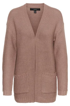 Vero Moda Camisolas-Casaco de malha de mulher de manga comprida com botões Roxo