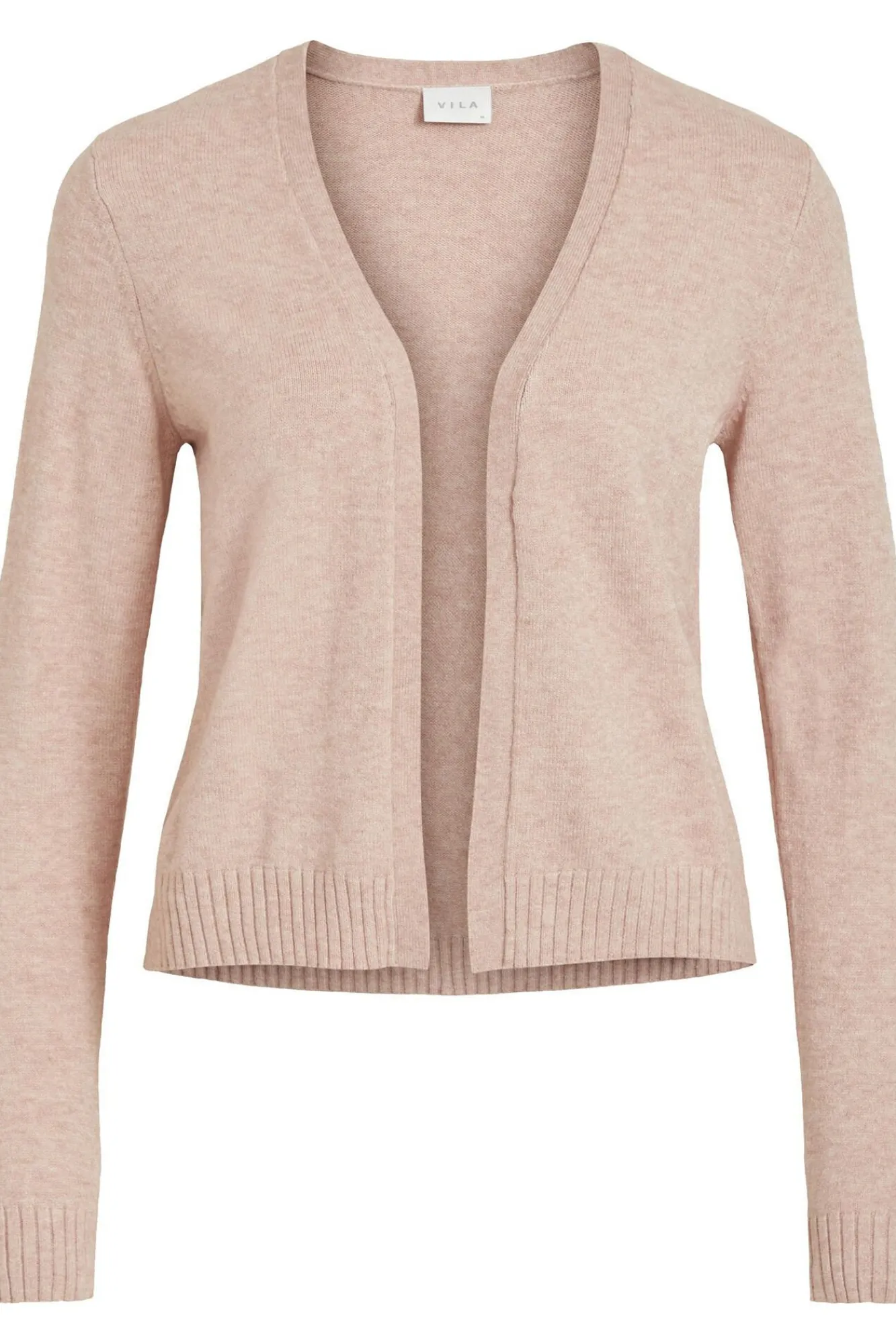 Vila Camisolas-Casaco de malha longo de malha com viscose Subiu