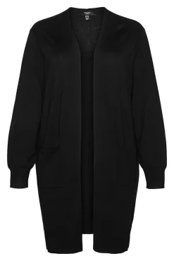 Vero Moda Curve Camisolas-Casaco de malha longo plus size Preto