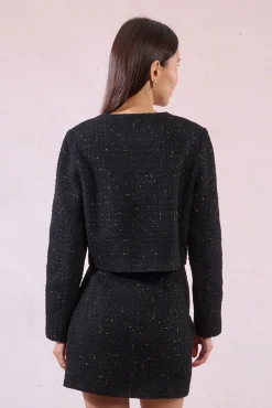 Molly Bracken Sobretudos-Casaco de manga comprida com detalhe de coração Preto