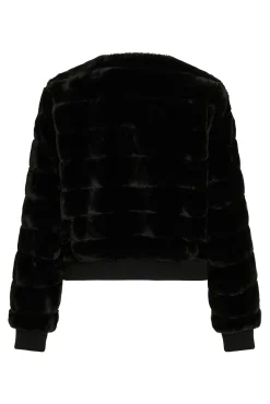 Vila Sobretudos|Casacos-Casaco de pele sintética Preto