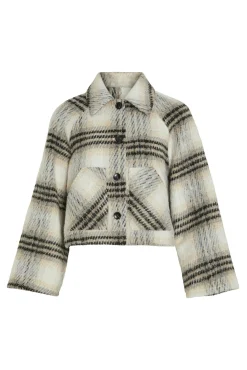 Vila Sobretudos|Casacos-Casaco de tecido abotoada Cinzento