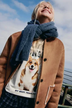 Springfield Kids Sobretudo|Casacos-Casaco dupla face para menina cru