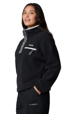 Columbia Sobretudos-Casaco feminino Helvetia™ II com fecho médio Sherpa polar preto