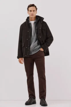 Cortefiel Sobretudos-Casaco forro removível Castanho