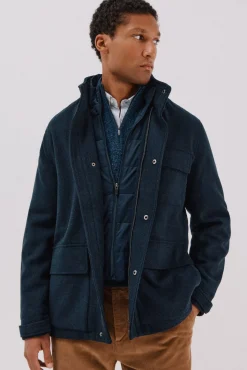 Cortefiel Sobretudos-Casaco forro removível Azul