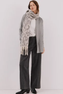 Cortefiel Camisolas-Casaco gola xaile Cinzento