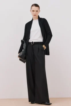 Cortefiel Camisolas-Casaco gola xaile Preto