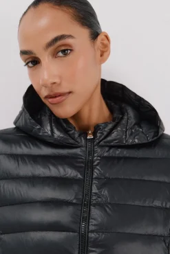 Cortefiel Casacos|Acolchoados E Agasalhos-Casaco longo de Sobretudo Preto