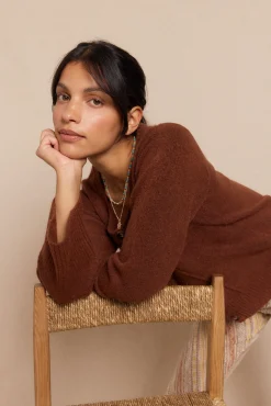 Slowlove Sobretudos-Casaco malha Castanho