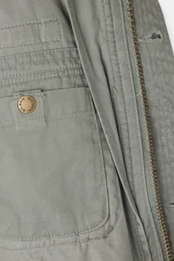 Silbon Casacos-Casaco militar com manchas tingidas Verde