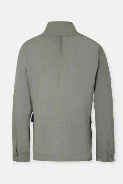 Silbon Casacos-Casaco militar com manchas tingidas Verde