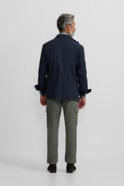 Silbon Casacos-Casaco militar com manchas tingidas Azul