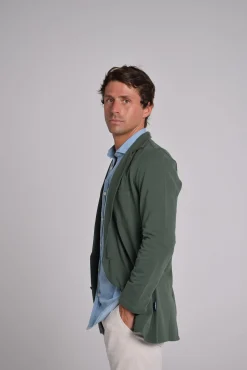 Cloking Blazers|Blazers-Casaco Piqué de Singapura Verde