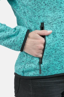 Izas Sobretudos-Casaco polar de malha azul