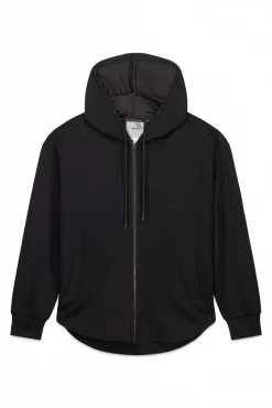 Dash and Stars Sobretudos-Casaco preta com fecho-éclair preto