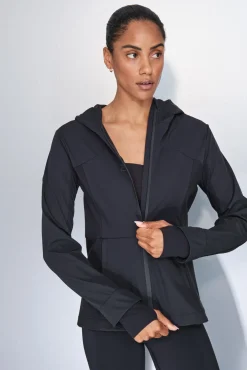 Dash and Stars Sobretudos-Casaco preta justa preto