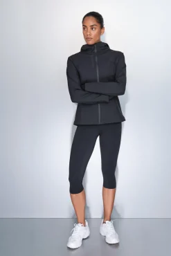 Dash and Stars Sobretudos-Casaco preta justa preto