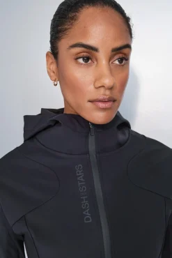 Dash and Stars Sobretudos-Casaco preta justa preto