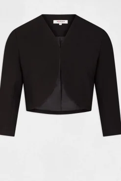 Morgan Sobretudos-Casaco reto com manga 3/4 Preto