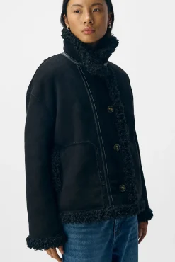 Object Sobretudos|Casacos-Casaco reversível Preto