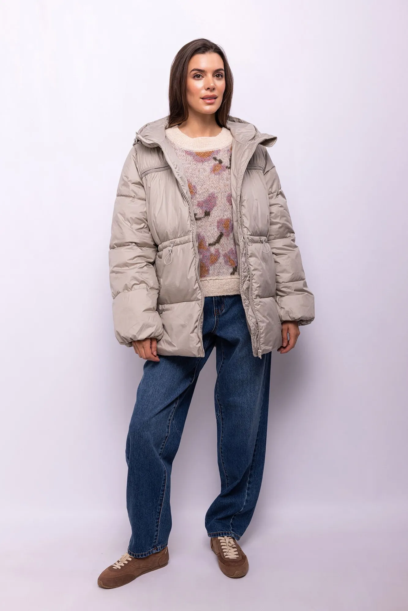 Object Sobretudos|Casacos-Casaco sobretudo com capuz Tostado