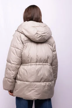 Object Sobretudos|Casacos-Casaco sobretudo com capuz Tostado