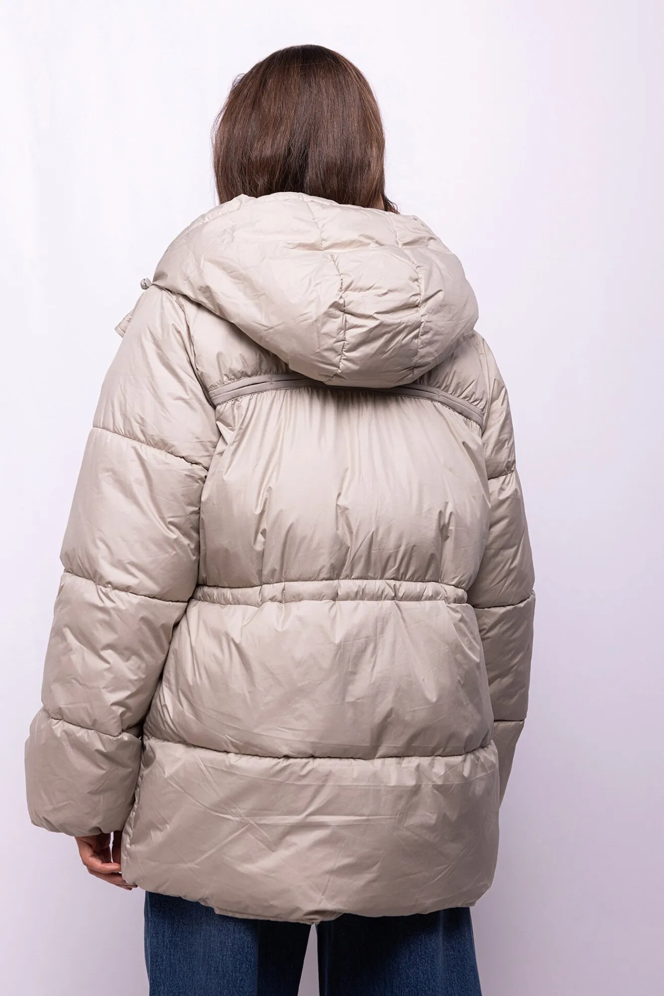 Object Sobretudos|Casacos-Casaco sobretudo com capuz Tostado