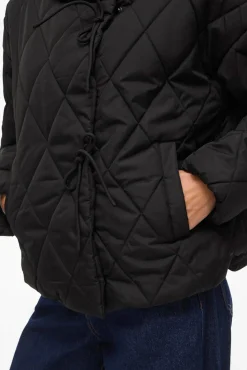 Vila Sobretudos|Casacos-Casaco sobretudo com gola chaminé Preto