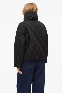 Vila Sobretudos|Casacos-Casaco sobretudo com gola chaminé Preto