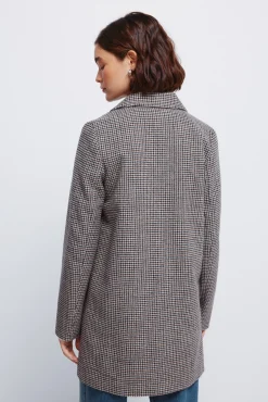 Springfield Casacos-Casaco sobretudo com gola de lapela azul