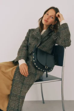 Cortefiel Casacos-Casaco Sobretudo tecido Multicolorido